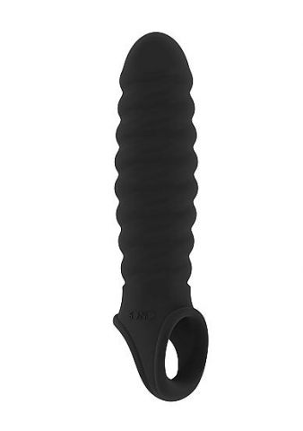 Насадка закрытого типа с кольцом для фиксации на мошонке No.32 Stretchy Penis Extensio