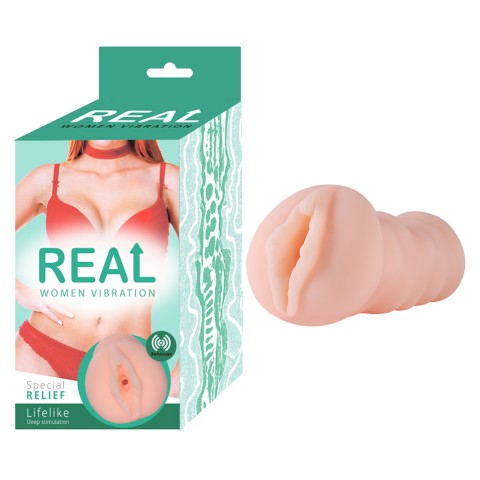 Реалистичный мастурбатор Real Women Vibration 14 см