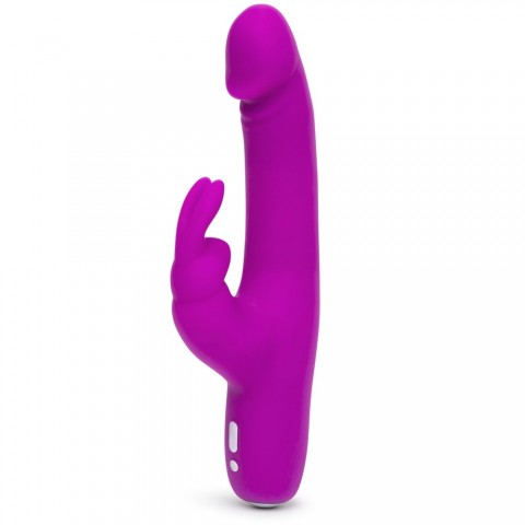 Вибратор Happy Rabbit Slimline Realistic перезаряжаемый, фиолетовый (24, Ø 3.5 см)