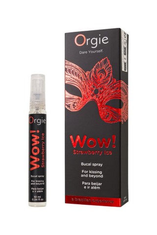 Оральный спрей Orgie WOW! STRAWBERRY ICE Blowjob Spray с охлаждающим и возбуждающим эффектом, 10 мл