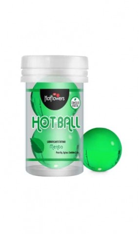 Интимный гель AROMATIC HOT BALL на масляной основе с ароматом и вкусом мяты, 2 шарика