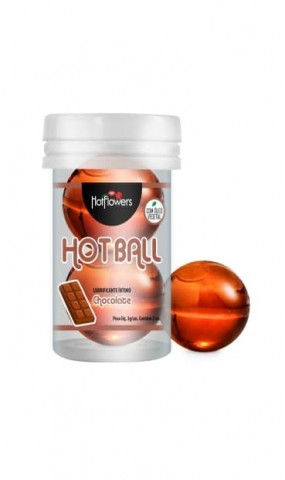 Интимный гель AROMATIC HOT BALL на масляной основе с ароматом и вкусом шоколада, 2 шарика