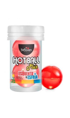Интимный гель HOT BALL PLUS на масляной основе с охлождающе-разогревающим эффект, 2 шарика