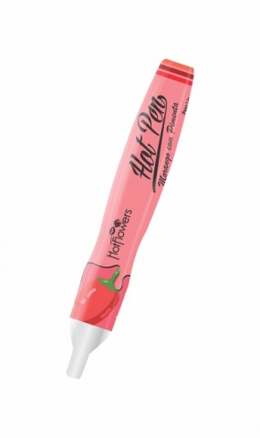 Вкусовая ручка для рисования на теле HOT PEN PIMENTA со вкусом клубники и острого перца, 35 гр
